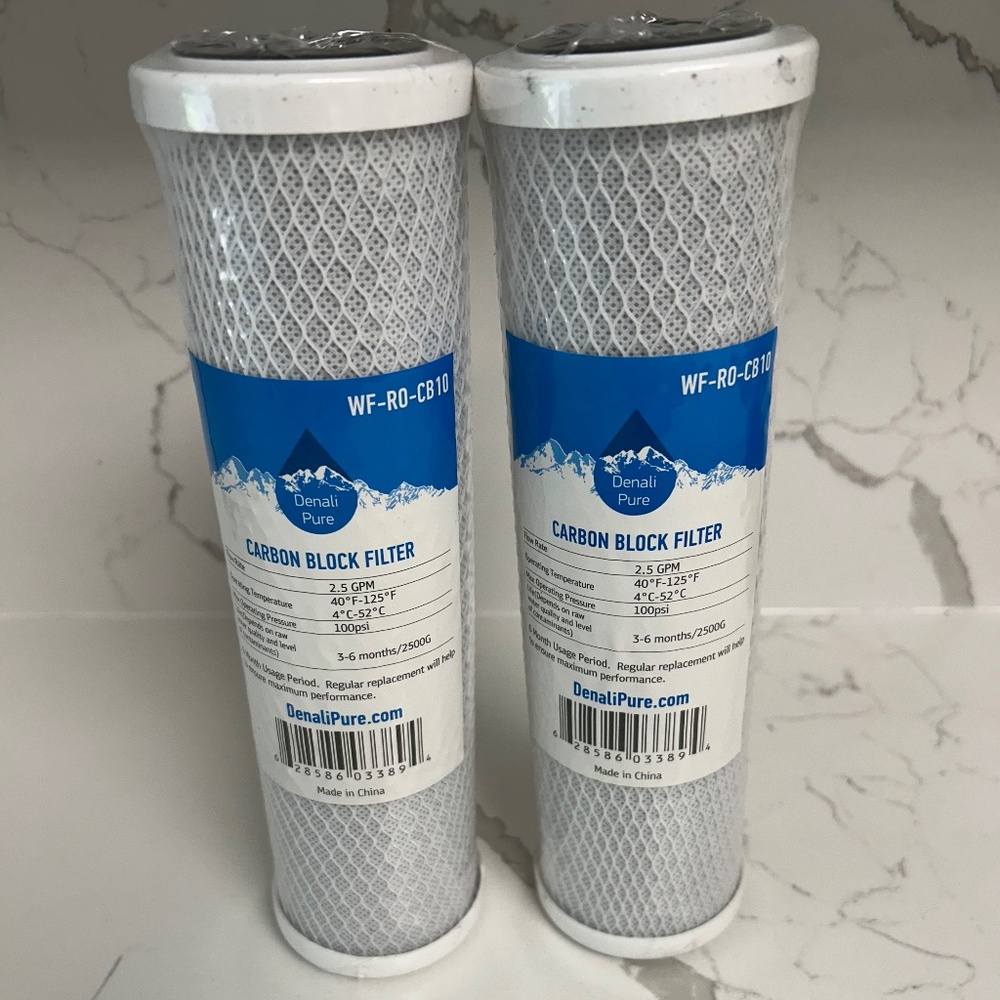 Denali Pure Carbon Filter for Water Filtration System NWT 2 Pieces